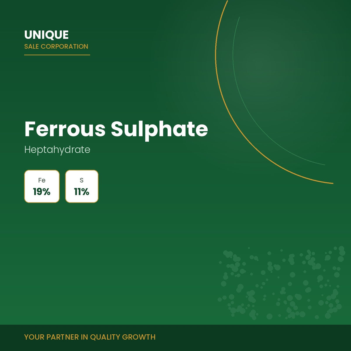 Unique Sale Corporation Ferrous Sulphate Heptahydrate 19% iron micronutrient