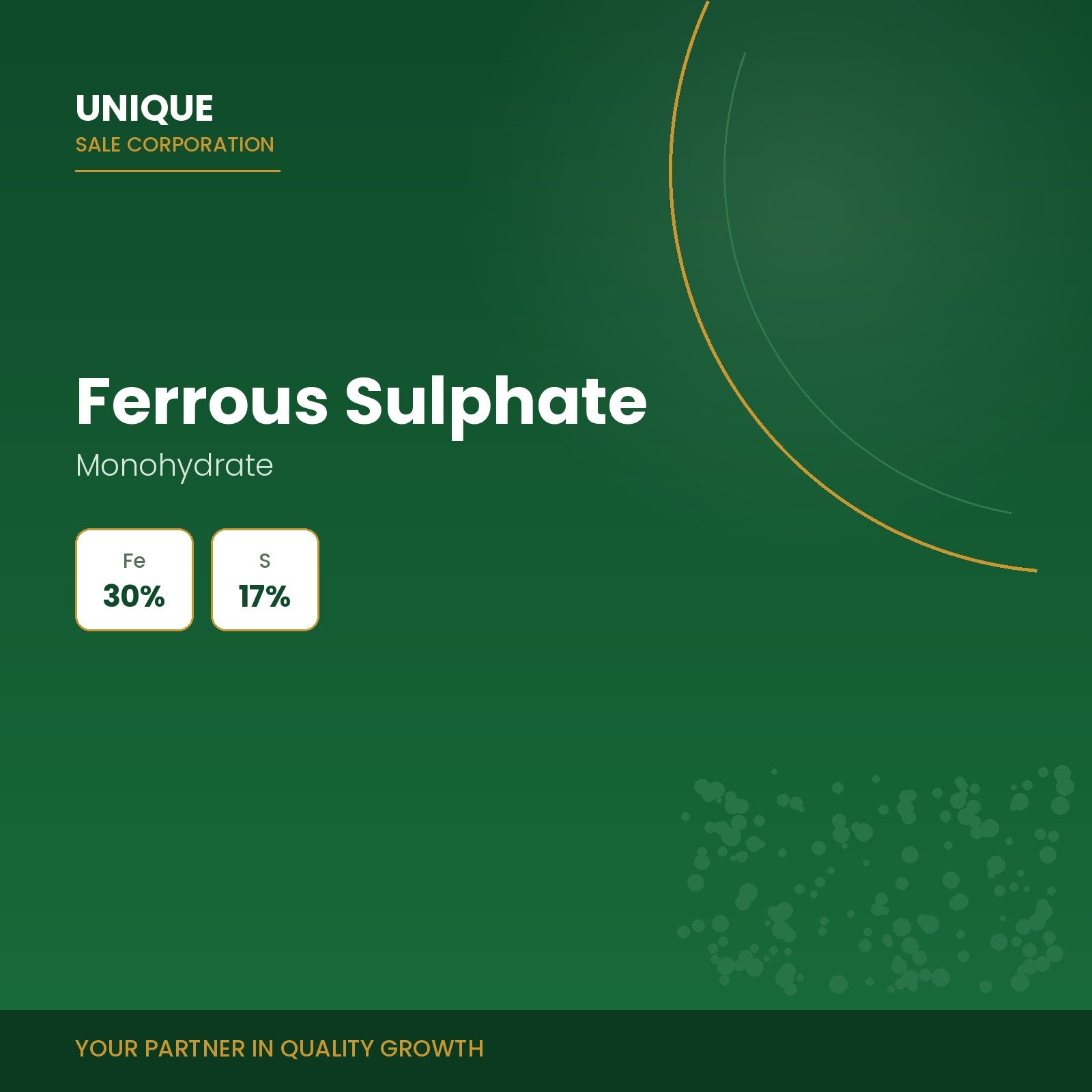 Unique Sale Corporation Ferrous Sulphate Monohydrate iron micronutrient