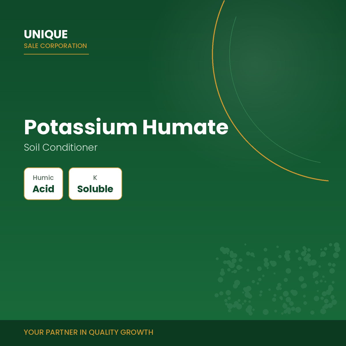 Unique Sale Corporation Potassium Humate soil conditioner